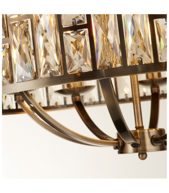 Suspension Bijou Acier doux,verre Laiton Antique
