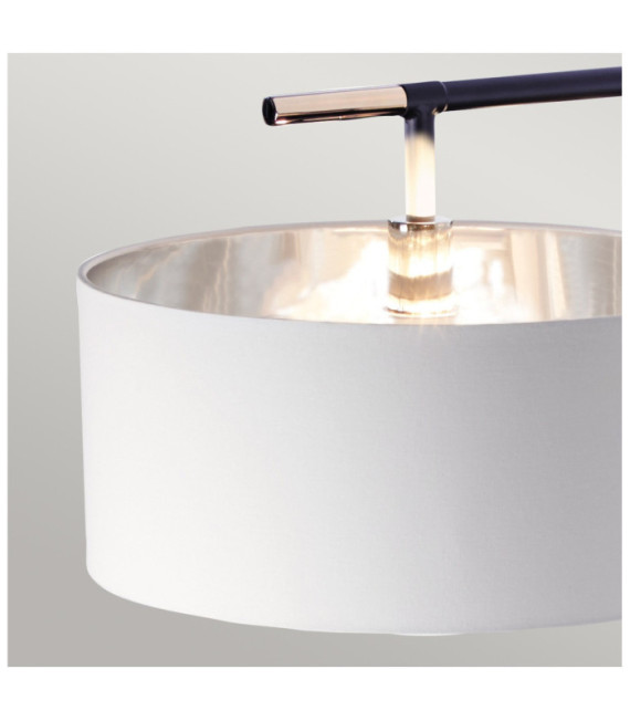 Lampada da terra Balance con paralume in acciaio nero