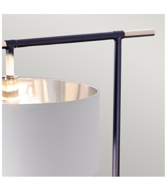 Lampada da terra Balance con paralume in acciaio nero