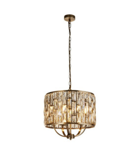 Lampada a sospensione Bijou Acciaio dolce, vetro Ottone anticato