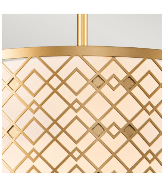 Ziggy Pendant Glass, Lacquered Gold Steel