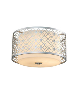 Suspension Ziggy Verre,Acier Argent Laqué