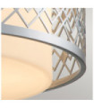 Suspension Ziggy Verre,Acier Argent Laqué