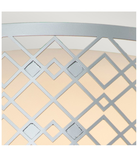 Suspension Ziggy Verre,Acier Argent Laqué