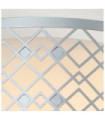 Suspension Ziggy Verre,Acier Argent Laqué