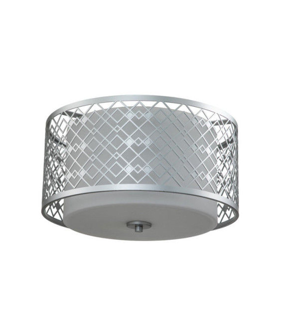 Suspension Ziggy Verre,Acier Argent Laqué