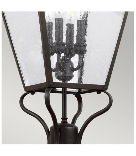 Lampadaire extérieur Galena Verre ensemencé,acier inoxydable,fonte d'aluminium Martre
