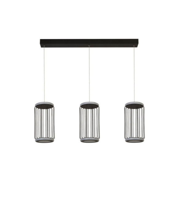 Circolo pendant light Aluminum, mild steel White, black sand