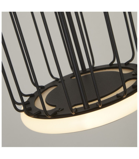 Suspension Circolo Aluminium,acier doux Blanc, sable noir