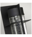 Quoizel exterior wall light Aluminum, transparent grained glass Black earth