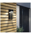 Quoizel exterior wall light Aluminum, transparent grained glass Black earth