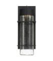 Quoizel exterior wall light Aluminum, transparent grained glass Black earth