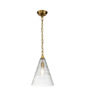 Feiss pendant light Aluminium, Steel, Glass Burnished brass