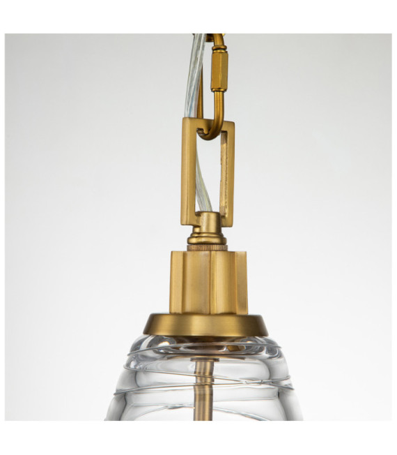 Lampada a sospensione Feiss Alluminio, Acciaio, Vetro Ottone brunito