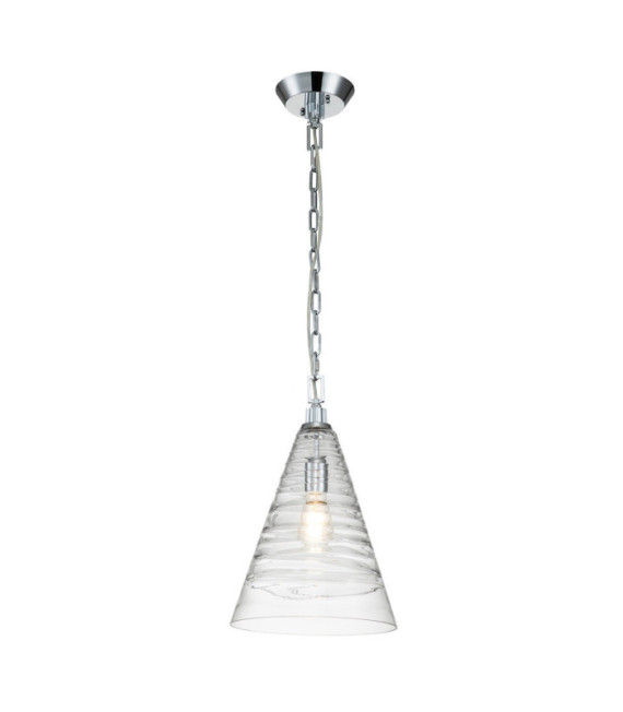 Feiss lámpara colgante Aluminio, Acero, Vidrio Cromo pulido