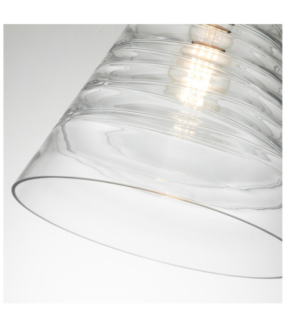 Lampada a sospensione Feiss Alluminio, Acciaio, Vetro Cromo lucido