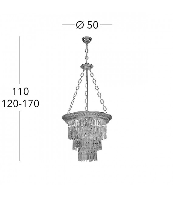 MILORD CRYSTAL Chandelier 4 lights - 4