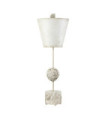 Petra Parchment Table Lamp, Steel, Bone White Resin