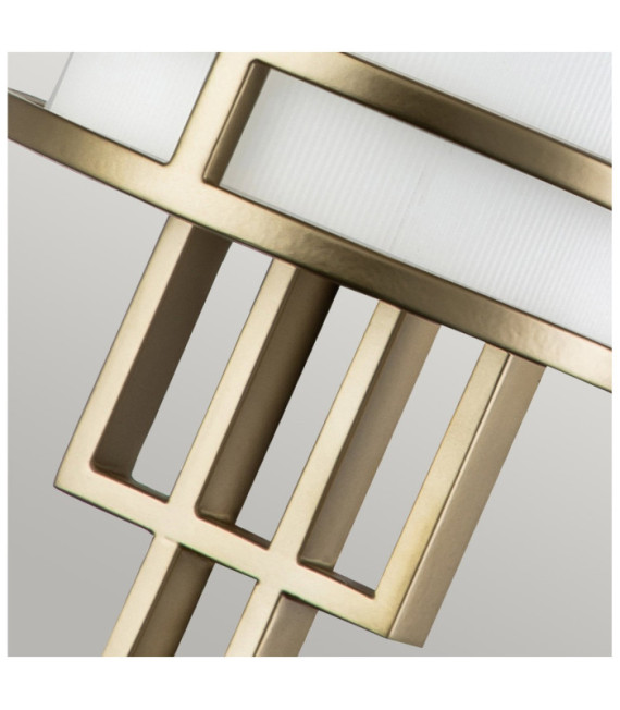 Lampada da parete Fusion in vetro opale, acciaio, ottone naturale verniciato