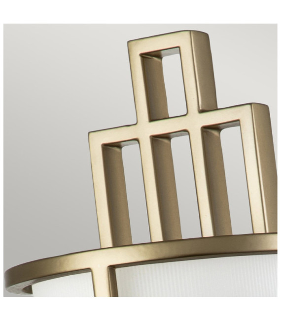 Lampada da parete Fusion in vetro opale, acciaio, ottone naturale verniciato