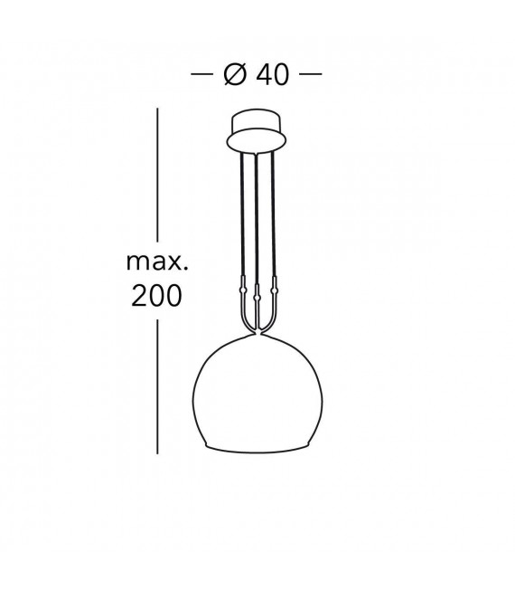 Lampada a sospensione design LUNA 24 carati in oro 1 + 1 lampadine