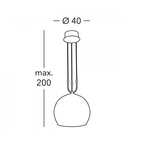Lámpara colgante de diseño LUNA 24 quilates Oro 1 + 1 bombillas