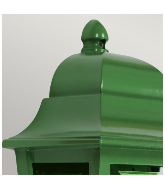 Deco exterior wall light Transparent polycarbonate, green aluminum