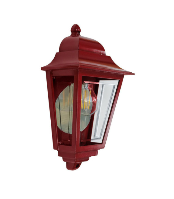 Lampada da parete per esterni Deco Policarbonato trasparente, alluminio Rosso