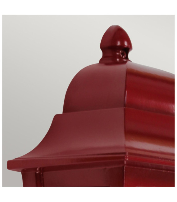 Aplique de exterior Deco Policarbonato transparente, aluminio Rojo