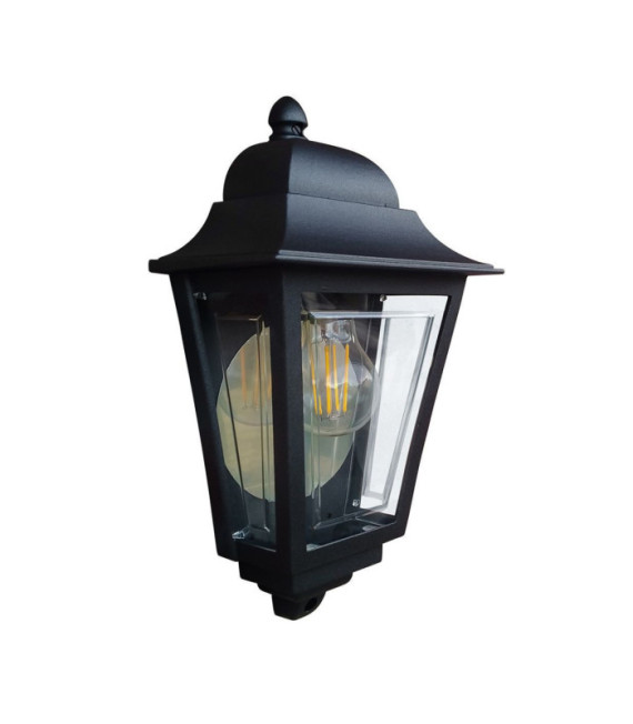 Lampada da parete per esterni Deco Policarbonato trasparente, Alluminio nero