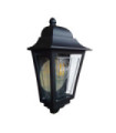 Deco exterior wall light Transparent polycarbonate, Black aluminum