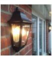 Deco exterior wall light Transparent polycarbonate, Black aluminum