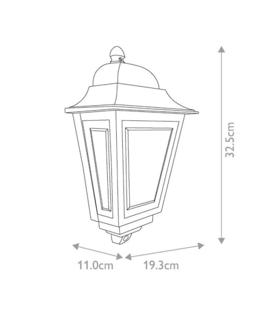 Lampada da parete per esterni Deco Policarbonato trasparente, alluminio Crema