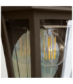 Exterior wall light Deco Transparent polycarbonate, aluminum Bronze