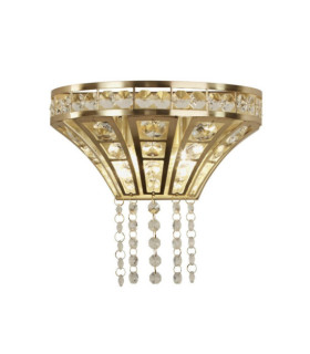 Gemma wall light Mild steel, crystal Brass