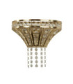 Gemma wall light Mild steel, crystal Brass