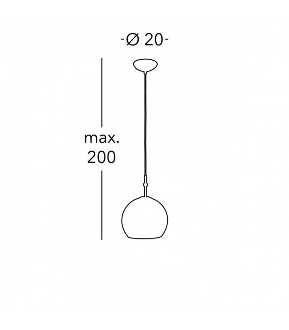 Lampada a sospensione design LUNA Gold 24 carati 1 lampadina
