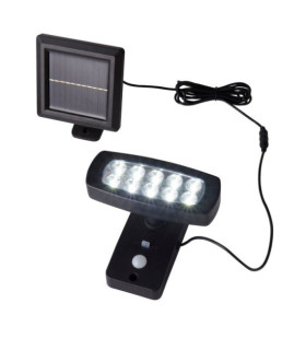 Tragbare Wandleuchte Solar ABS, Polycarbonat Satinschwarz