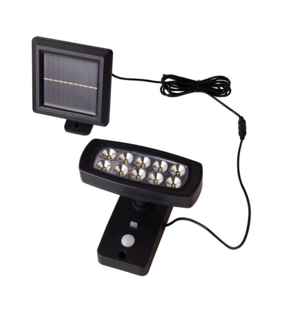 Aplique portátil Solar ABS, Policarbonato Negro satinado