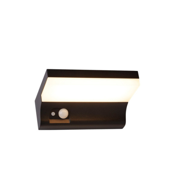 Lampada da parete solare Alluminio, policarbonato Nero opaco