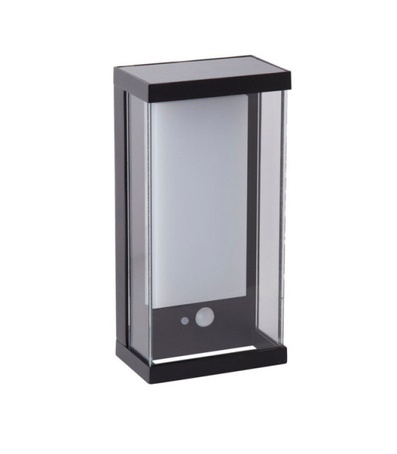 Solar wall light Aluminum, polycarbonate Matt black