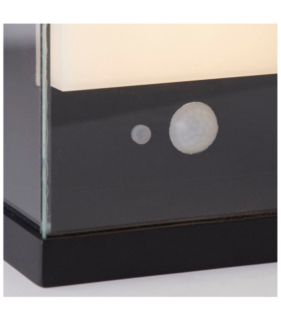 Lampada da parete solare Alluminio, policarbonato Nero opaco