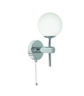 Wandleuchte Badezimmer Global Glass Opal Chrom