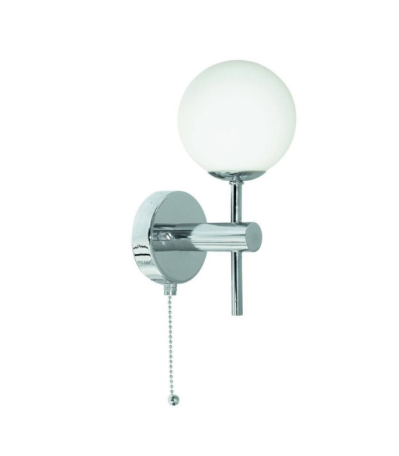 Wandleuchte Badezimmer Global Glass Opal Chrom