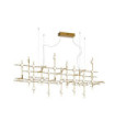 Suspension LED Provenza Verre,Acrylique,Acier Or