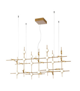 LED-Pendelleuchte Provenza Glas, Acryl, Stahl Gold