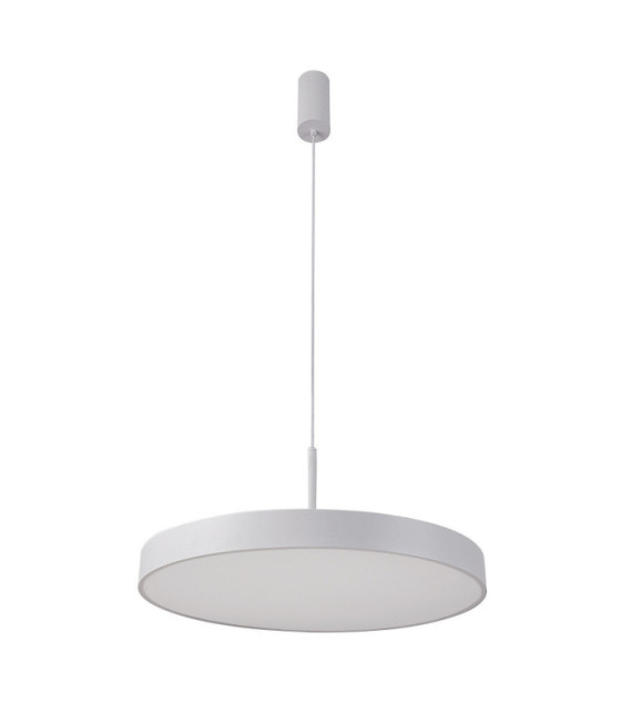 Lámpara colgante LED Orbital Acrílico, aleación de metal Blanco
