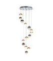 Mocado pendant light Glass, steel, aluminum Chrome