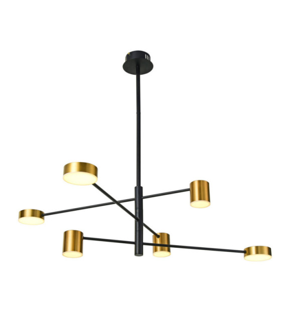 Remdal Acrylic Pendant Light, Gold Steel