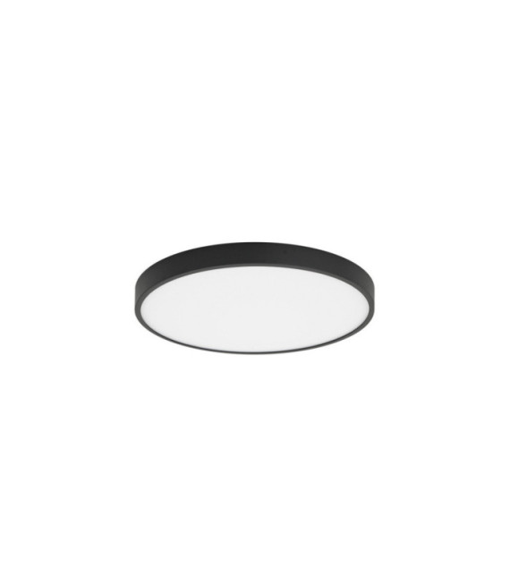 Plafoniera Riberio Plastica, Alluminio Nero